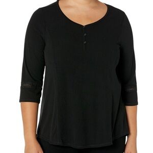 Avenue ribbed black shirt sz 18 NWT